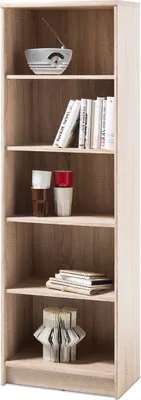 Produktbild von Regal Beistellregal Dekoregal Ablageregal Standregal Holzregal Büro "Olli V" Sonoma-Eiche