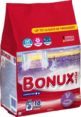 Image de Lessive en poudre universelle Bonux Color Caring Lavender - 18 lavages - 1,17 kg