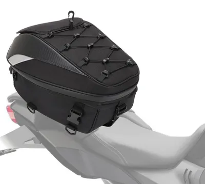 Productafbeelding van Motorfiets achtertas, rugzak, waterdicht, Polyurethanleer, 11,5-15 liter, uitbreidbaar