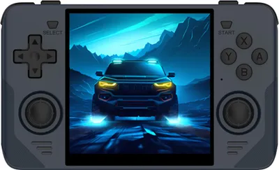 Produktbild von PowKiddy RGB30 Handheld-Spielekonsole, 4,0-Zoll-IPS-HD-Bildschirm | Unterstützt HD-TV-Verbindung | Einzelspieler + Zweispieler online | Mit 16 GB + 256 GB Spielkarte, blau