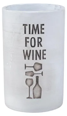 Produktbild von Beton Weinkühler Grau H21cm Flaschenkühler Time For Wine Sektkühler Tischdeko