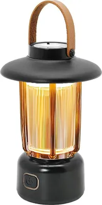 Obrázek produktu pro Přenosná USB kempingová lampa s funkcí svítilny, 3 režimy svícení, IPX3, černá