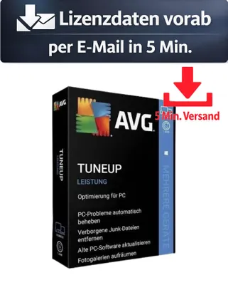 Produktbild von AVG TuneUp (1 PC - 1 Jahr) ESD Hilfsprogramme Tools Treiber 5 Min. Versand als Download per Mail