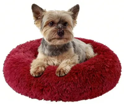 Plüsch-Haustierbett Donut-Form Ø 60 cm für Hunde & Katzen