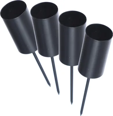 Stabkerzenhalter - Kerzenpick für Adventskranz - ohne Dorn - Metall - H: 9cm - schwarz - 4 Stück