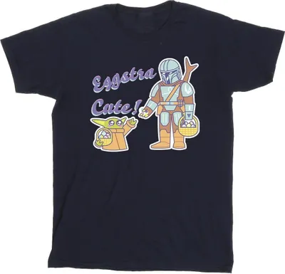 Produktbild von Star Wars - "The Mandalorian Eggstra Cute" T-Shirt für Herren BI47492 (XL) (Marineblau)