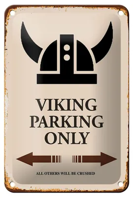 Produktbild von Blechschild Spruch 12x18cm Viking Parking only all others