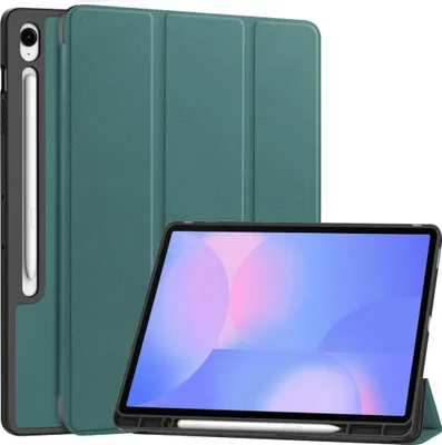 Produktbild von Für Samsung Galaxy Tab S10 FE Plus 3folt Wake UP Smart Tasche Hülle Grün