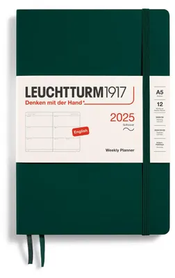 Produktbild von LEUCHTTURM1917 370789 Wochenkalender Medium (A5) 2025, Softcover, Forest Green,