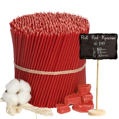 Produktbild von Kirchliche Rote Bienenwachskerzen № 140 700 St - 2 kg