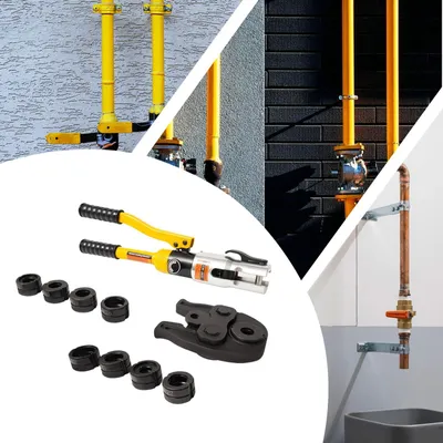 Obrázok produktu pre Hydraulické lisovacie kliešte – lisovacie náradie – Profi – U-/V-matrice U16/20/25/32, V12/15/18/22/28 – žlté