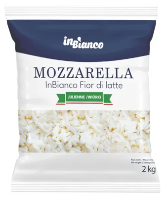 Image de Mozzarella Fior di Latte râpée, 2 kg, marque InBianco