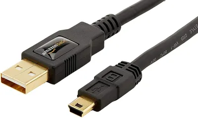Productafbeelding van AmazonBasics USB 2.0 A/USB Mini-B, 1,8 meter, 1,8 m, USB A, Mini-USB B, USB 2.0, mannelijk/mannelijk, zwart