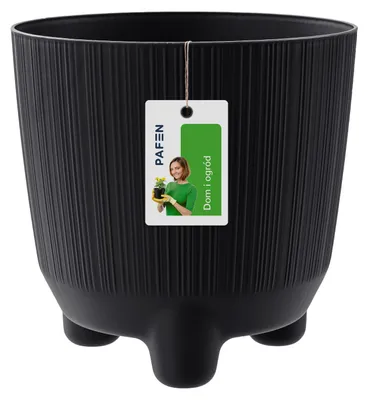 Imagen del producto de Macetas con patas RYFO, modelo N, de 19,5 cm - Color: antracita