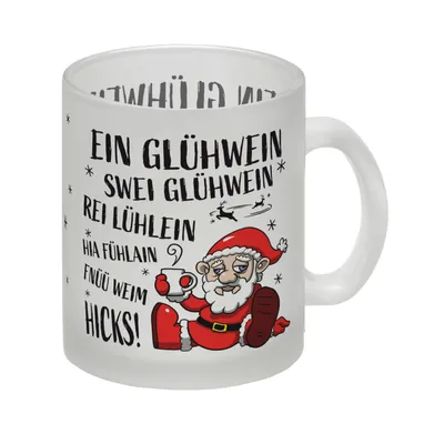 Produktbild von Betrunkener Weihnachtsmann Glühweintasse im Comicstil