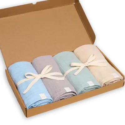 Productafbeelding van Set van 4 Spuikleden van Biologisch Katoen - 65x65 cm, Ademend en Absorberend