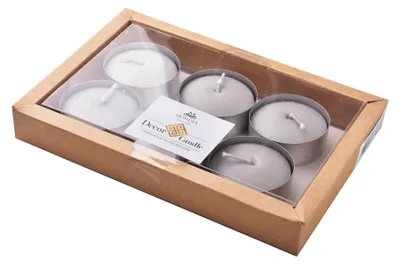 Obrázek produktu pro Teelicht Kerzen Set Max 6 Stück Grau