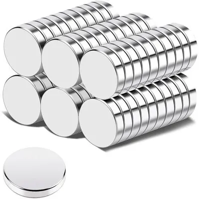 Obrázok produktu pre Silné magnety, 60 ks, 10 x 3 mm, biele, malé, neodymové