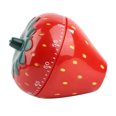 Image de Minuteur de cuisine, rappel de l'heure, minuteur mécanique à remontoir, minuteur de cuisine 60 minutes, minuteur de cuisine en forme de fraise, rappel du compte à rebours