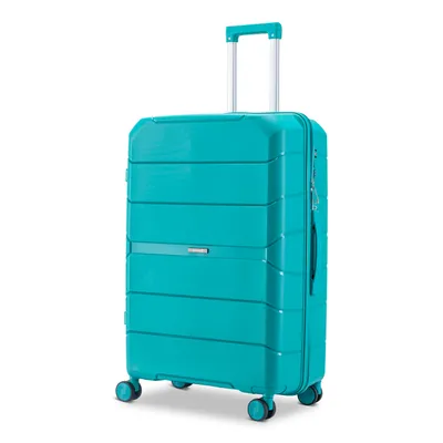 Produktbild von Skycases Urban Adventurer – Großer-Koffer 110 L – Hartschalenkoffer aus Polypropyle – mit 4 Rollen & Kombinationsschloss - 49 x 30 x 75 cm - Grün