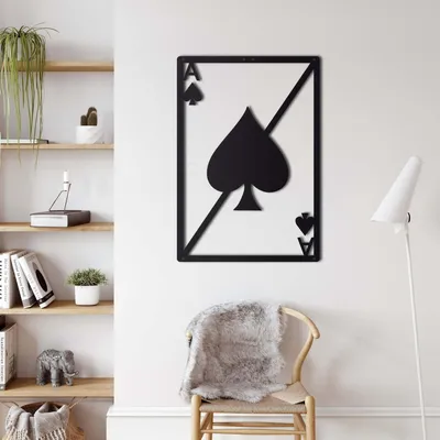 Obrázok produktu pre Wallity, elegantné kovové doplnky na stenu, čierna farba, 42 x 61 cm | 100% kov