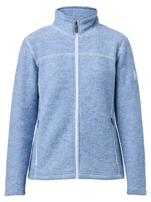 Produktbild von Ivanhoe Damen Wollstrickjacke mit Reißverschluss Beata Faded Denim - Blau