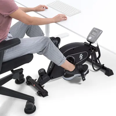 Produktbild von Capital Sports Mini Fitness Fahrrad, Heimtrainer im Sitzen für Senioren & Sportler, Ergometer Minibike für Fitness, Beintrainer Leise, Deskbike mit Magnet-Widerstand, Mini-Bike Sportgeräte für Zuhause