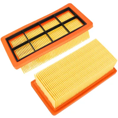 Productafbeelding van Platvouwfilter - Reservefilter voor aszuigers - 2 stuks - geschikt voor AD2 en AD4 Premium