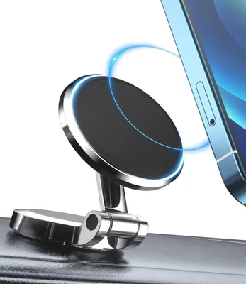 Produktbild von Handyhalterung Auto Magnet [Strong 10 Magnets] Legierung Faltbar Magnetische Handyhalter fürs Auto mit Klebrige Basis Universale 360° KFZ Handy Halterung Kompatibel für Alle Smartphones