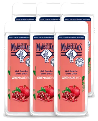 Produktbild von 6 x Le Petit Marseillais Bio Granatapfel Duschgel - 400 ml - Vorteilspackung - 6 Stücke