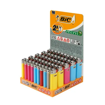Immagine prodotto di Accendini Bic Classic Mini J25, espositore con 50 accendini in colori assortiti