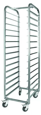 Immagine prodotto di Carrello trasportatore, acciaio inossidabile, 15 ripiani, dimensioni 600 x 400 mm
