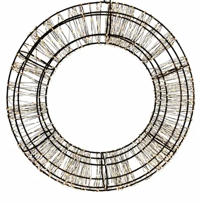 Produktbild von LEX LED Dekokranz 56 cm 2400 LEDs warmweiß Timer Dimmer Fernbedienung, KI-generiertes Bild