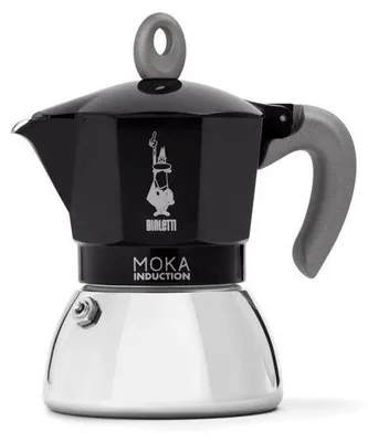Obrázek produktu pro Espresso konvice Bialetti Moka Induction, 4 šálky, 150 ml, černá, vhodná pro indukční vařiče