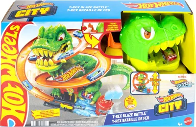 Produktbild von Mattel Hot Wheels City T-Rex-Feuerschlacht Spielset