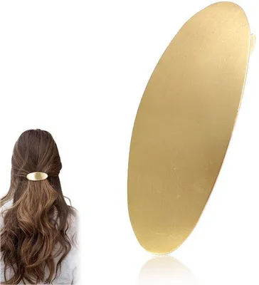 Image de Grand accessoire pour cheveux vintage, doré métallisé, pour cheveux longs
