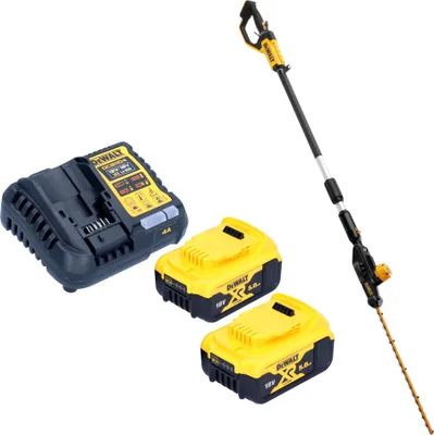 Zdjęcie produktu dla DeWalt DCMPH 566 P2 Akumulatorowe nożyce do żywopłotu 18 V 55 cm + 2x akumulator 5,0 Ah + ładowarka