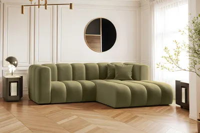 Obrázek produktu pro Kaiser Möbel Rohová sedací souprava do L, Sofa Grand modulární látka Salvador Olive Right