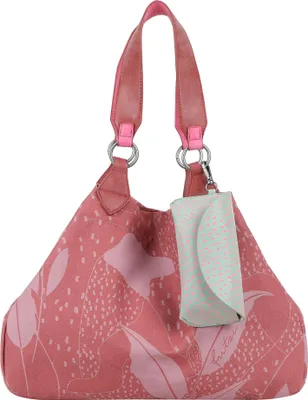 Produktbild von Fritzi aus Preußen Schultertasche Izzy Medium Limited Leaves Canvas Shoulder Bag Roasty Rose weinrot