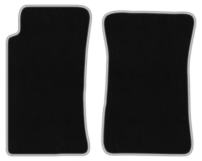 Image de Tapis de sol en moquette pour Mazda MX-5 I 1989-1998 (cabriolet) – jeu 4 pièces, noir/argent, sur mesure – Wielganizator CARLUX
