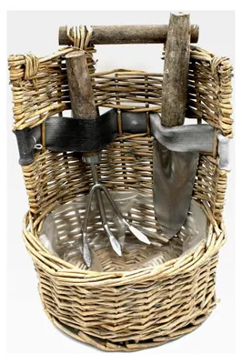 Produktbild von Gartenwerkzeug-Set mit Kelle und Grubber im Pflanzkorb