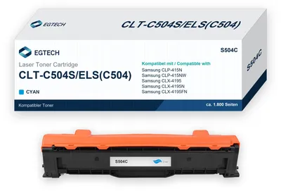 Produktbild von Toner kompatibel mit Samsung CLT-C504S Cyan CLP-415N CLP-415NW CLX-4195