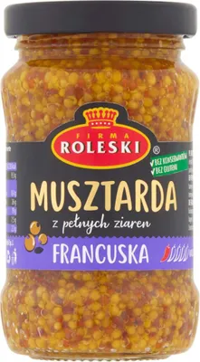 A jar of mustard on a white background.
