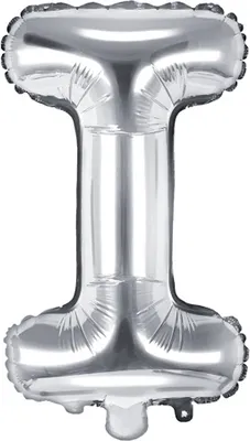 Zdjęcie produktu dla Balon foliowy Litera I, 35cm, Srebrna