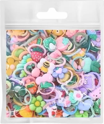Obrázek produktu pro Camerazar Sada 40 barevných gumiček do vlasů pro dívky