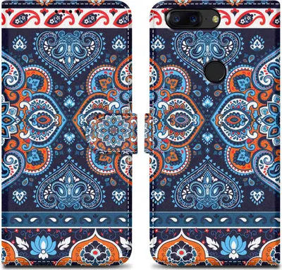 Obrázek produktu pro Cadorabo Protective Case for OnePlus 5T Case Design Blue Mobile Case Cover Case Magnetic Case Cover