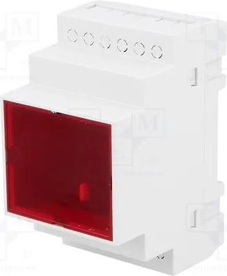 Immagine prodotto di 1x Alloggiamento: per montaggio su guida DIN. Dimensioni: Y: 90 mm, X: 52 mm, Z: 65 mm. Colore: grigio. Codice: Z107JFCZ. Materiale: V0. Alloggiamento per