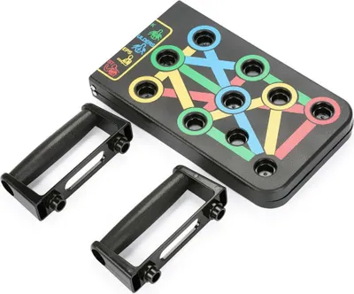 Produktbild von Gymtek® Faltbares Liegestütze Brett - Push-up Board, Fitnessgeräte für Zuhause - Liegestützgriffe für Home Gym