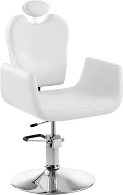 Produktbild von Physa - Friseurstuhl Kosmetikstuhl Livorno White (50 – 60 cm Sitzhöhe, 500 x 430 mm Sitzfläche, , Stahlgestell, 360° drehbar) Weiß