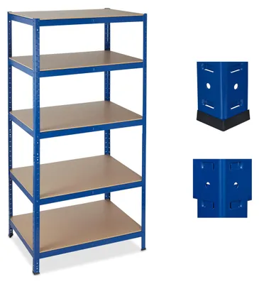 Obrázok produktu pre relaxdays 10026754_0 relaxdays Schwerlastregal braun / blau